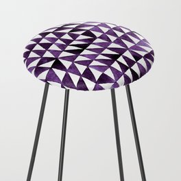 Triangle Grid purple Counter Stool