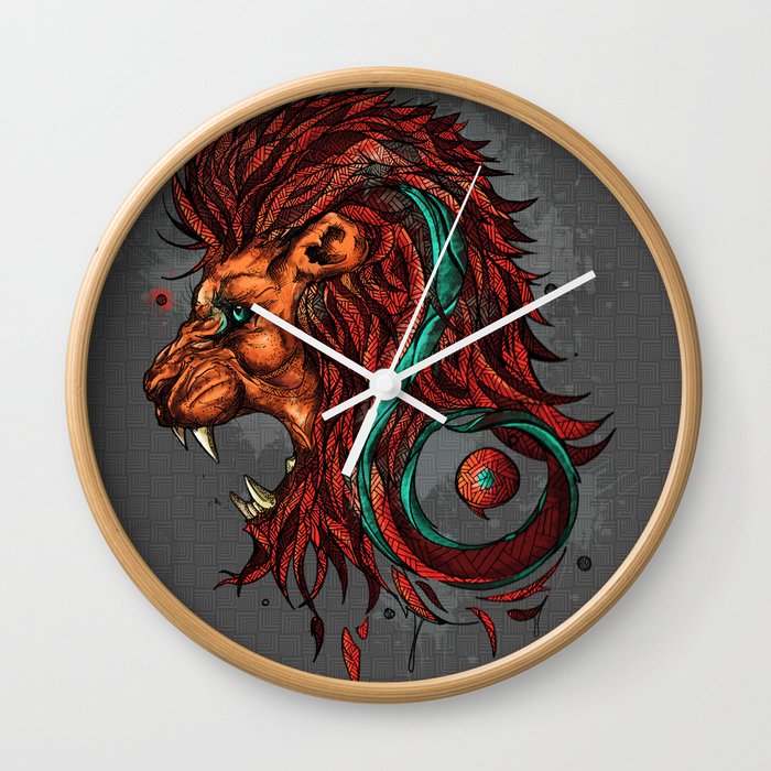 Leo The Lion - Zodiac Sign Wall Clock