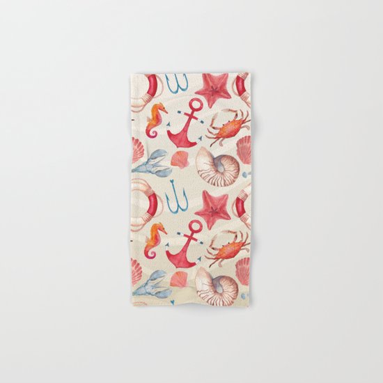 Marine Pattern 04 Hand & Bath Towel