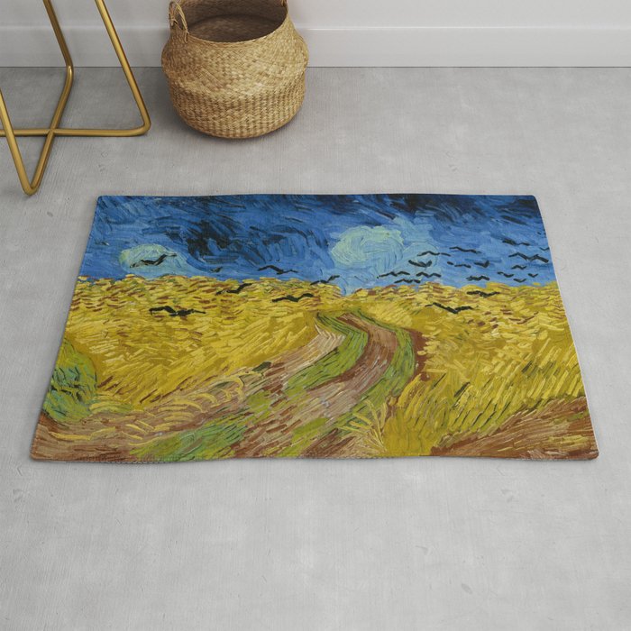 Wheatfield with Crows by Vincent van Gogh (1890) Rug