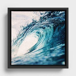Ride the waves Framed Canvas