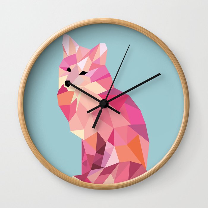 fox graphic | feyerabend illustration Wall Clock