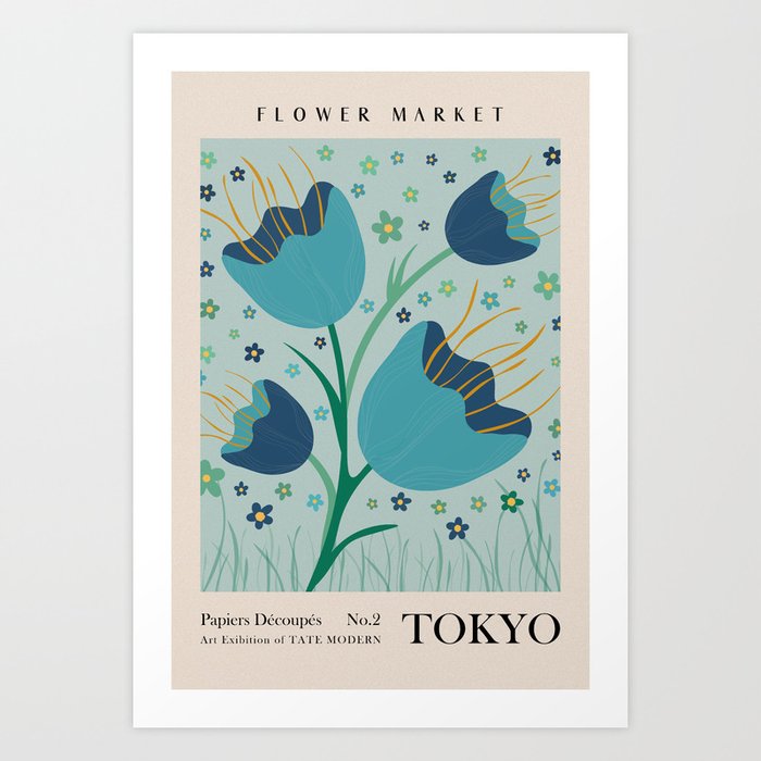Flower Market TOKYO Art Print