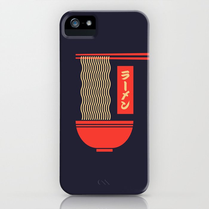 ramen japanese food noodle bowl chopsticks - black iphone case