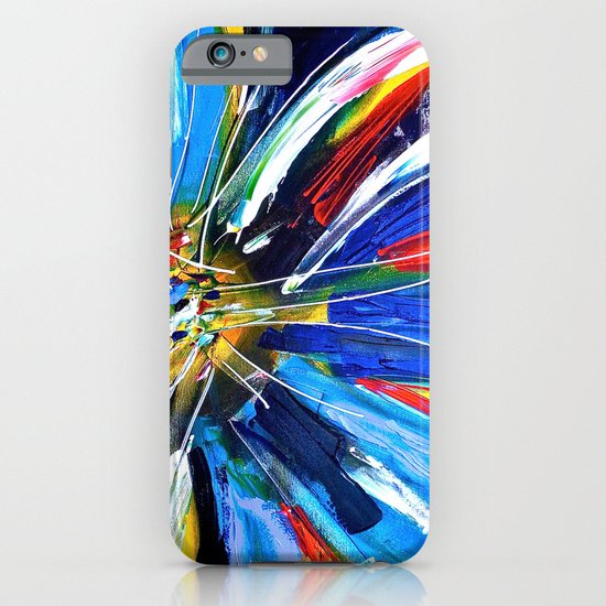 Dutch Spin - Colorful abstract painting flower iPhone & iPod Case