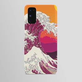 The Great Purple wave Orange Sunset Android Case