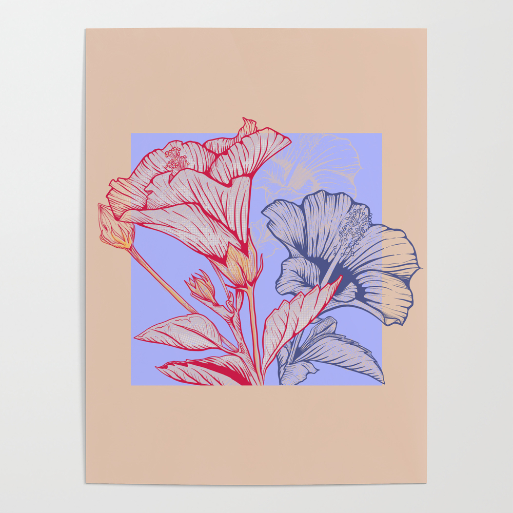 Contemplating Hibiscus Poster by romuloqueiroz