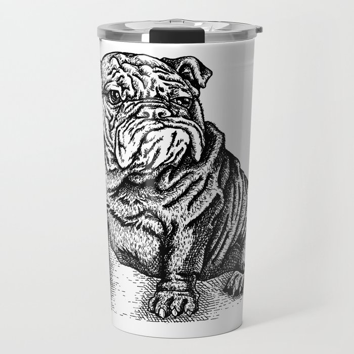 Sapphorica Creations- Philip the Bulldog Travel Mug