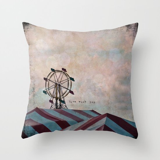Live With Joy Throw Pillow