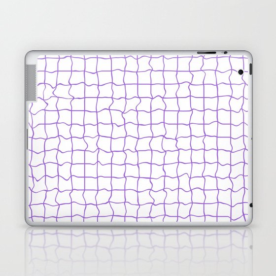 Violet minimal geometrical liquid square pattern Laptop & iPad Skin