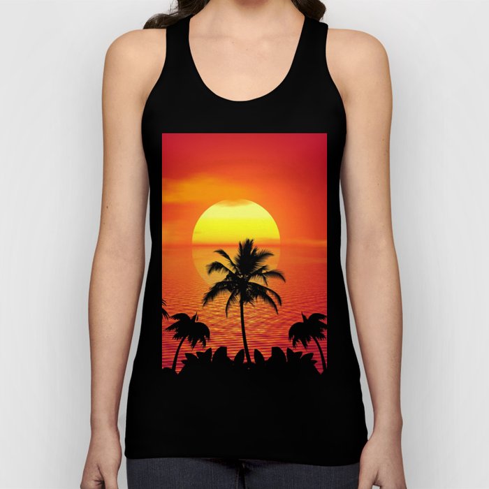 sunset on palm island Tank Top