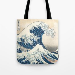 The Great Wave Off Kanagawa by Katsushika Hokusai Thirty Six Views of Mount Fuji - The Great Wave Tote Bag