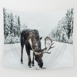 Moose in the wild Wall Tapestry
