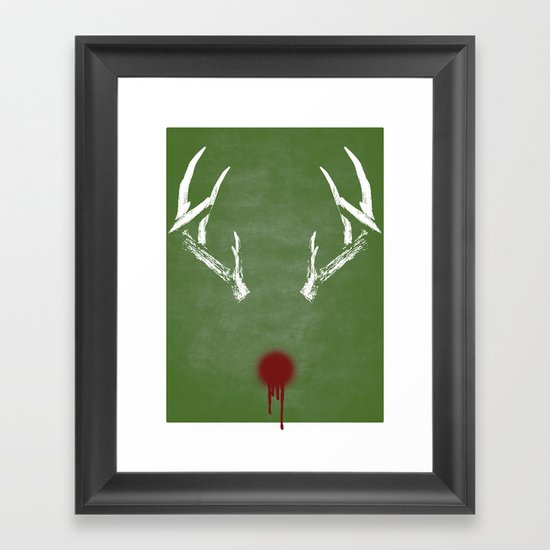 Rudolph the Bloody Nosed Reindeer Framed Art Print