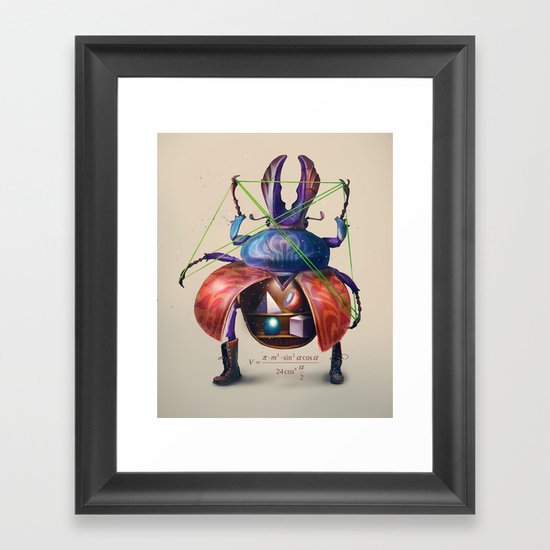 Beetle stunt Framed Art Print