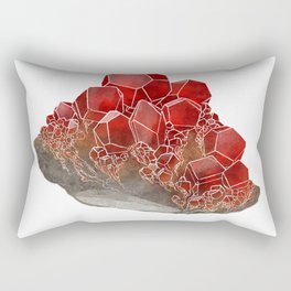 Garnet- January birthstone crystal gemstone specimen painting Rectangular Pillow