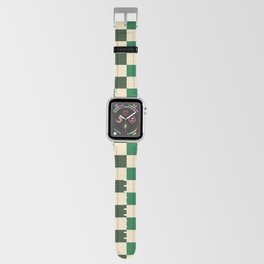 Green Crossings - Gingham Checker Print Apple Watch Band