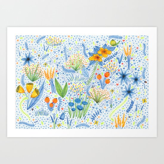 Flower garden Art Print