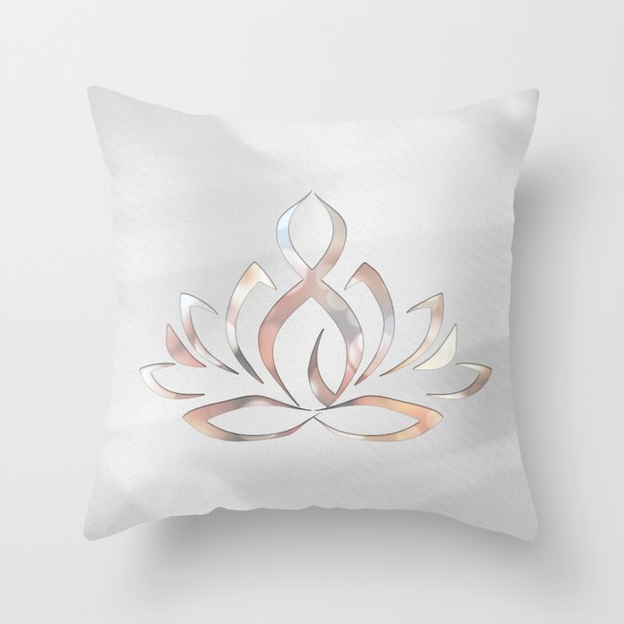 Yoga Lotus Throw Pillow