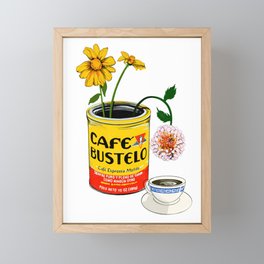 El Café - Coffee Loteria Card no 2 / white background Framed Mini Art Print