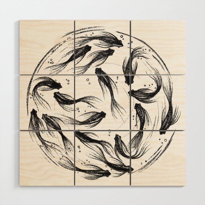 The Fish life Wood Wall Art