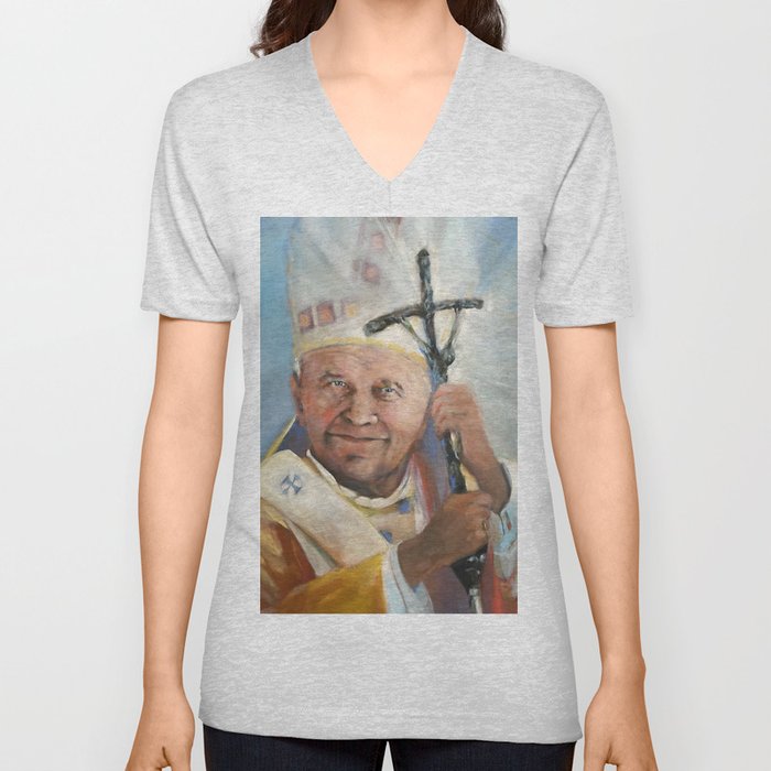 St. John Paul II V Neck T Shirt