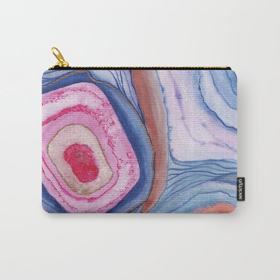 AGATE Inspired Watercolor Abstract 04 Carry-All Pouch