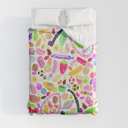 Retro Sweets - Penny Sweets - Pic n Mix - 10p Mix Up Duvet Cover