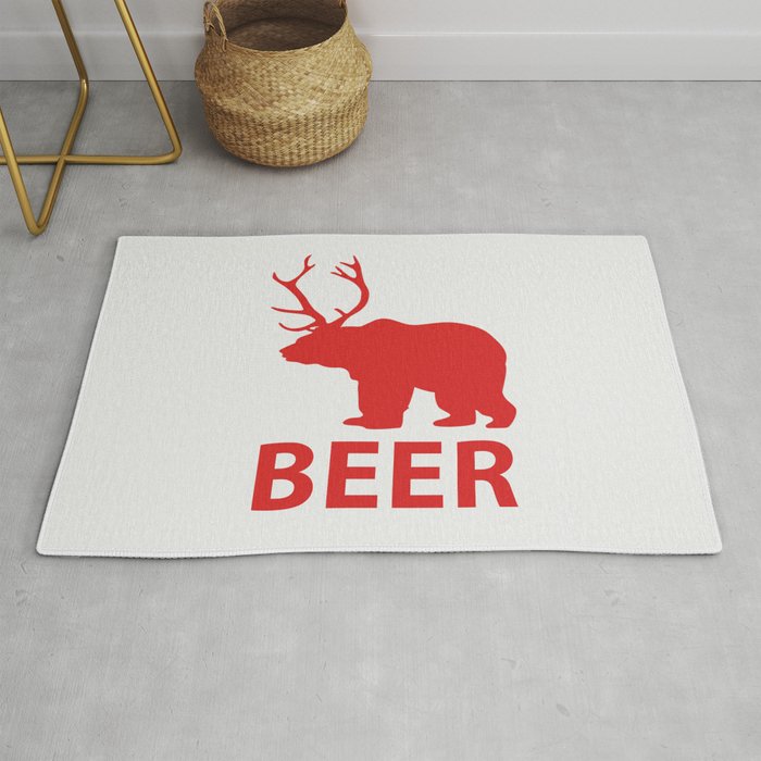 Bear + Deer = Beer Rug