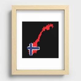 Norway Map Norway Recessed Framed Print