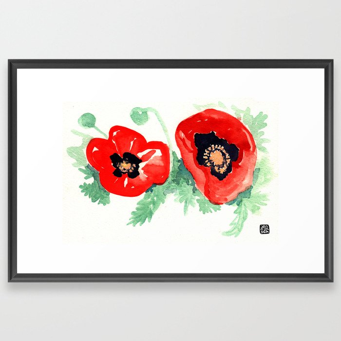 poppies Framed Art Print