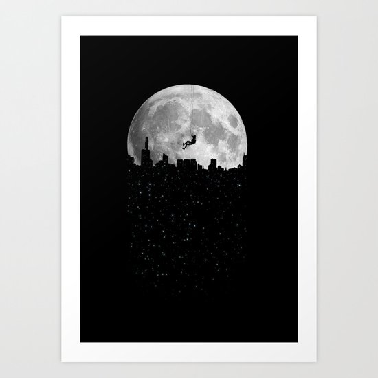 The Moon Climber Art Print