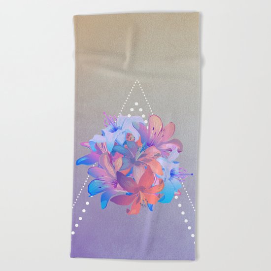 lily bouquet Beach Towel