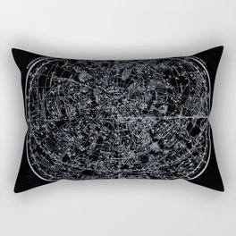 Northern Hemisphere Constellations White Blue Rectangular Pillow