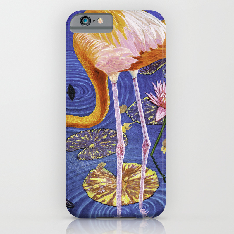 Flamingo Oil Painting Iphone Case By Manuelfineart Society6