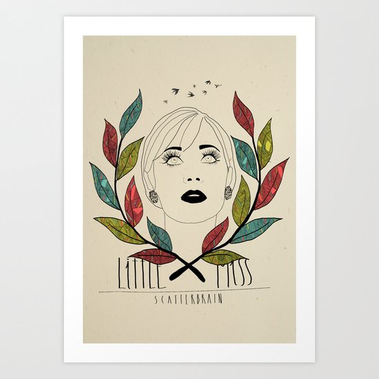 Little Miss Scatterbrain Art Print