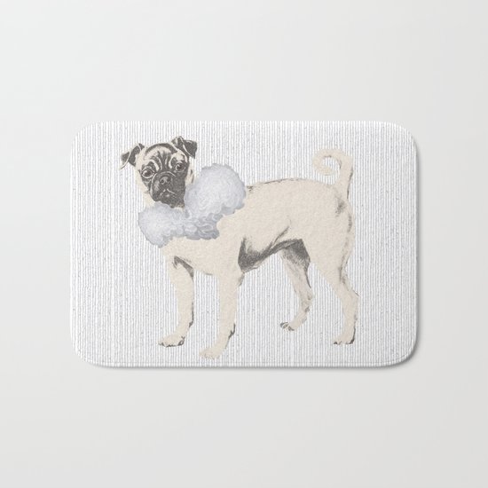 Pug in a Ruff Bath Mat
