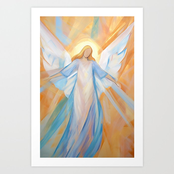 Abstract Angel of Intuition - A Spiritual Connection Art Print