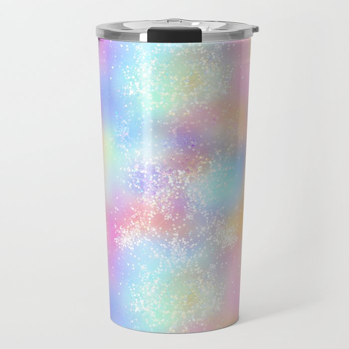 Pretty Holographic Glitter Rainbow Travel Mug