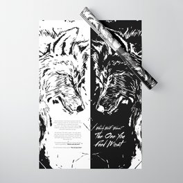 The Battle Within 2 Wolf Cherokee Legend Two Wolves Quote Wrapping Paper