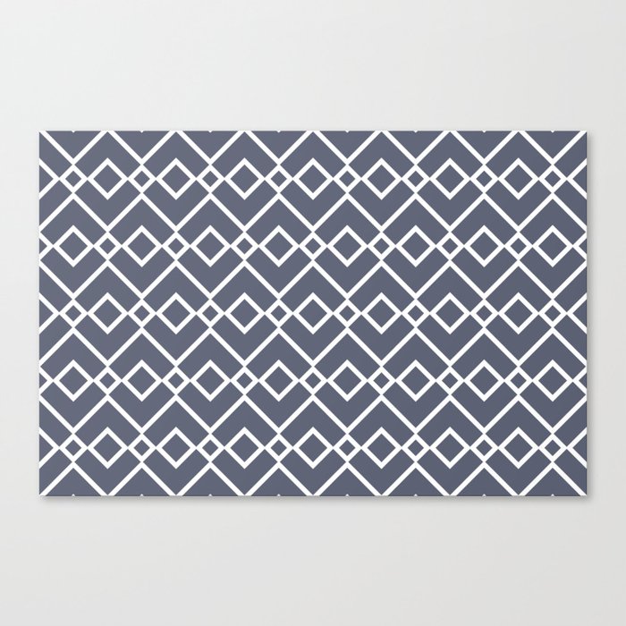 Blue and White Tessellation Line Pattern 23 Pairs DE 2022 Popular Color Pencil Lead DE5922 Canvas Print