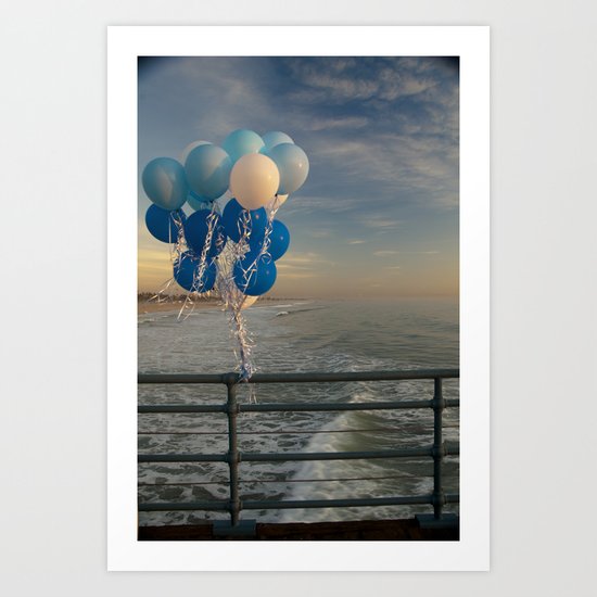 Santa Monica pier 4 Art Print