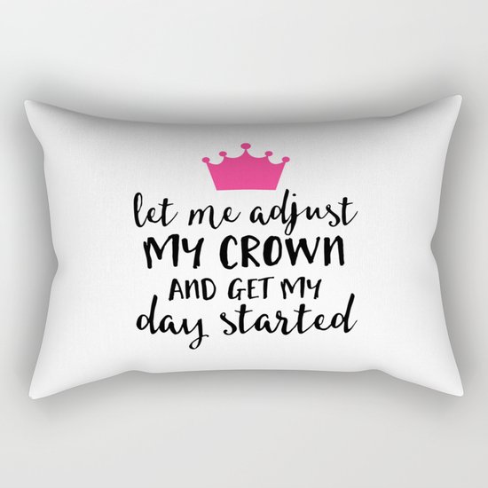 Adjust My Crown Funny Quote Rectangular Pillow