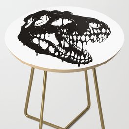 Melting T-Rex skull Side Table