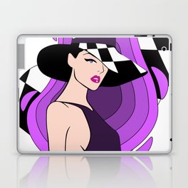 Girl Purple color . Minimalism. Pop art Laptop & iPad Skin