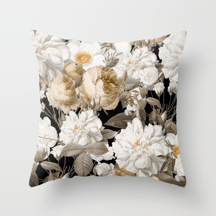 Vintage floral sale throw pillows