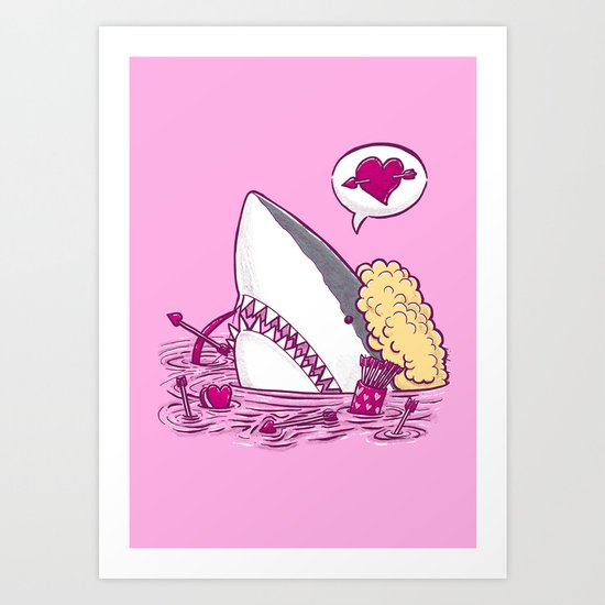 Cupid Shark in Water Art Print