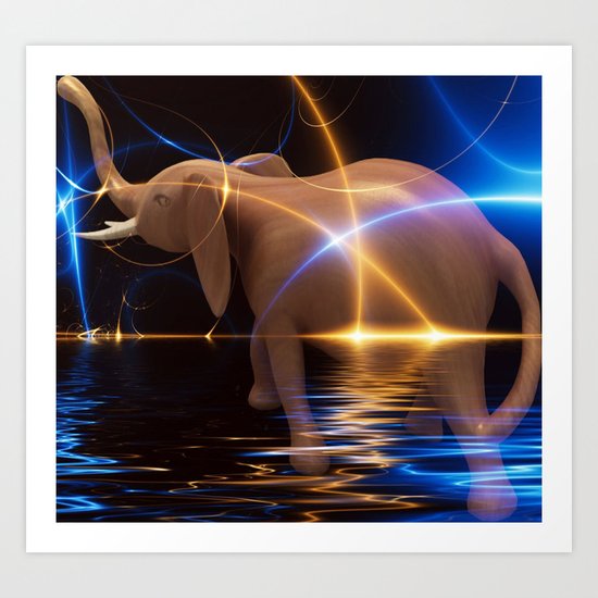Elephant Treck Art Print