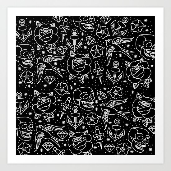 Black flash Art Print
