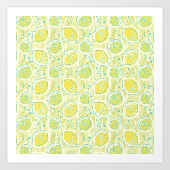 Atomic Lemonade_Green and Cerulean Art Print